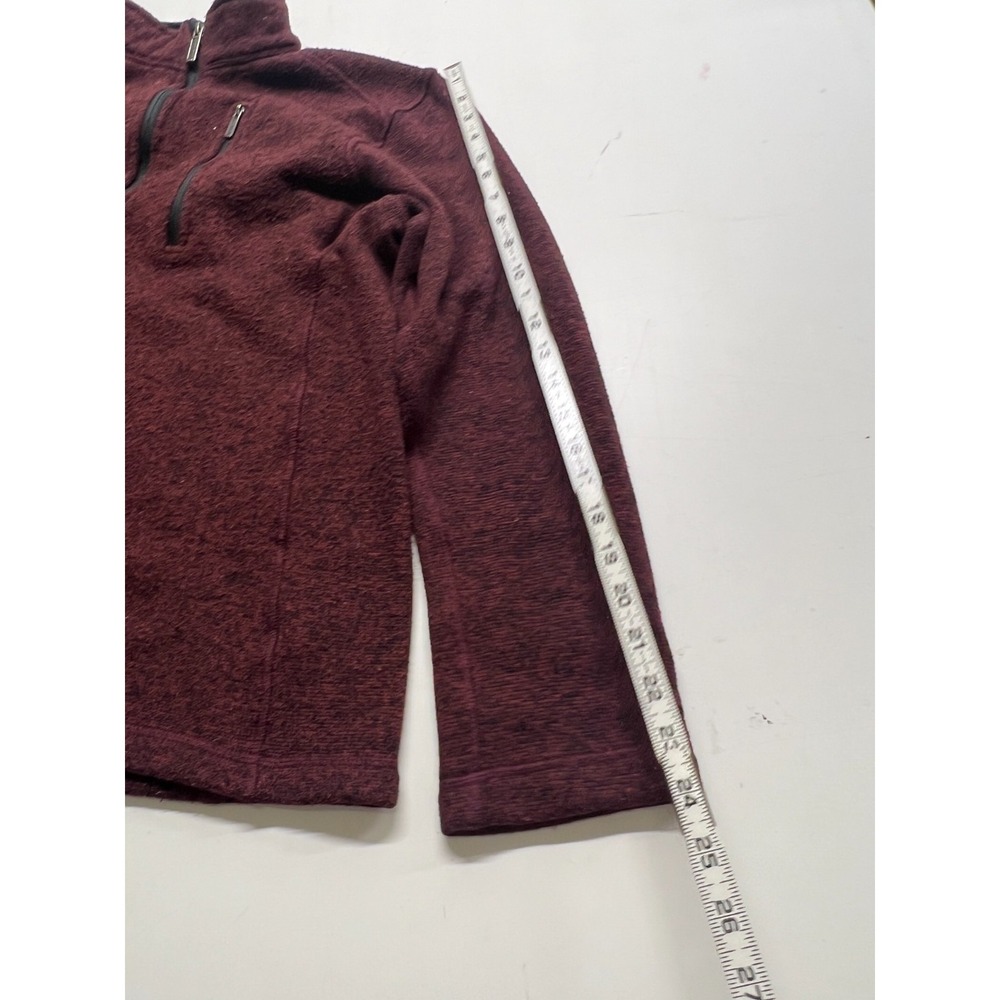 Woolrich 1/4 Zip Sweater Red Mockneck Fleece Pullover Grandpa Mens Sz Medium - Picture 7 of 8